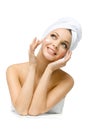 Pretty Girl With Towel On Head...