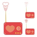 Pretty pink radio with heart