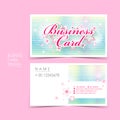 Princess style vector business card set