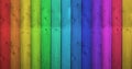 Rainbow Colors On Wooden Backg...