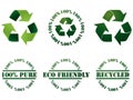Recycle Symbol And Stamps