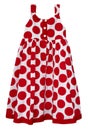 Red dots fashion toddler dress.