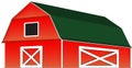 Red Farm Barn Vector Illustrat...