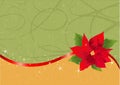 Red Poinsettia Christmas Backg...