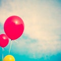 Red and yellow balloons