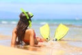 Relaxing Woman On Summer Beach...