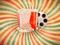 Retro Background With Popcorn ...