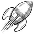 Retro Rocket Illustration