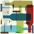 Retro Style Wine Background