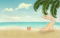 Retro Summer Vacation Background