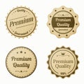 Retro vintage labels set realistic paper texture eps vector illustration Stock Photos