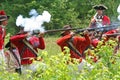 Revolutionary war reenactment reenactors recreate the battle of hucks defeat fought on july on the grounds of historic Stock Photography
