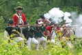 Revolutionary war reenactment reenactors recreate the battle of hucks defeat fought on july on the grounds of historic Royalty Free Stock Image