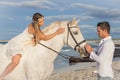 Romantic Couple With Horse