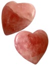 Rose hearts crystal texture quartz ruby
