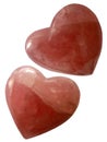 Rose hearts quartz Bohemian ruby