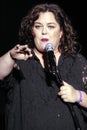 Rosie O'Donnell performing live.