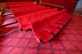 Rows of seats in picture show hall