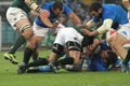 Rugby match Italy vs South Africa - tackle