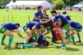 Rugby players from Portugal train