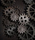 Rusty Gears And Cogs Metal Bac...