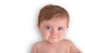 Sad Crying Baby On Whiet Backg...