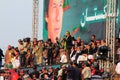 Salman Ahmed performing at PTI Rally