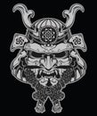 Samurai Mask Illustration