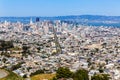 San Francisco skyline from Twin Peaks in California