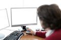 Screen in the office a blank computer an Stock Image