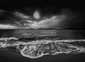 Sea Landscape With Moon