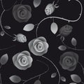Seamless Background With Roses