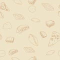 Seamless pie and patty pattern