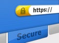 Secure online ebanking browser address bar showing connection Royalty Free Stock Photo