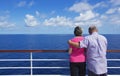 Senior Couple On A Ocean Cruise