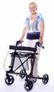 Senior woman with modern walker