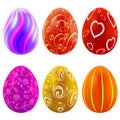 Set Of Colorful Easter Eggs