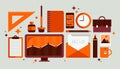 Set Of Office Tools Illustration