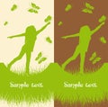 Set Of Two Nature Backgrounds