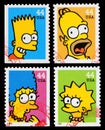 Simpsons TV Show Postage Stamps