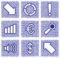 Set of web icons vector illustration the Stock Photo