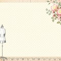 Shabby Chic Sewing Craft Background with Body Form