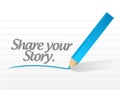 Share your story message illustration design