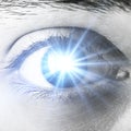 Shining Human Eye