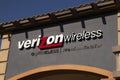 Sign at Verizon wireless cellular retail store