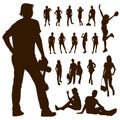 Silhouette Motion People Backg...