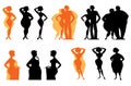 Silhouettes Of Dieting People