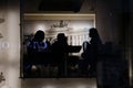 Silhouettes Of People In The C...