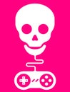 Skull with gamepad Stock Image