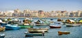 Small boats Anchored in Alexandria, Egypt